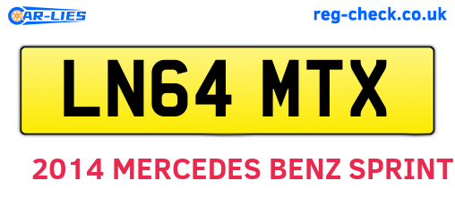 LN64MTX are the vehicle registration plates.
