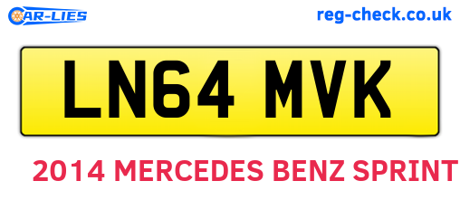 LN64MVK are the vehicle registration plates.