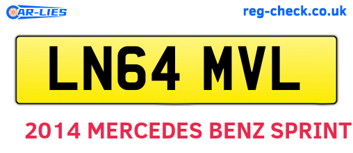 LN64MVL are the vehicle registration plates.