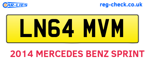 LN64MVM are the vehicle registration plates.