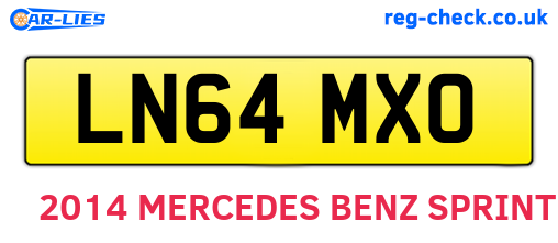 LN64MXO are the vehicle registration plates.