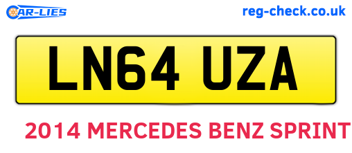 LN64UZA are the vehicle registration plates.