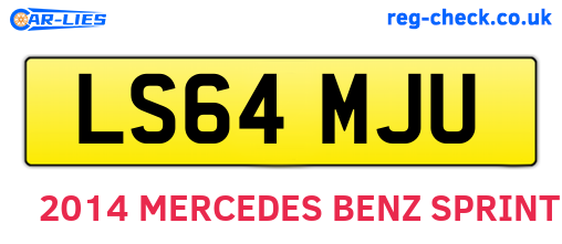 LS64MJU are the vehicle registration plates.