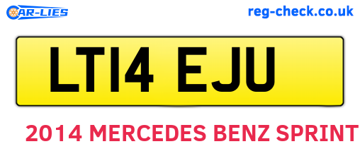 LT14EJU are the vehicle registration plates.