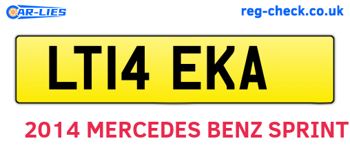 LT14EKA are the vehicle registration plates.