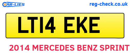 LT14EKE are the vehicle registration plates.