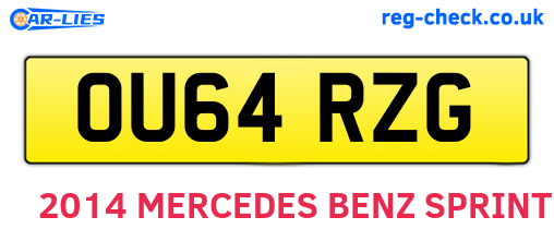 OU64RZG are the vehicle registration plates.