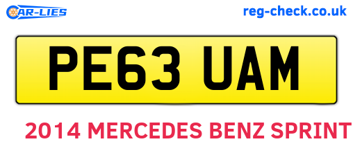 PE63UAM are the vehicle registration plates.