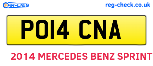 PO14CNA are the vehicle registration plates.