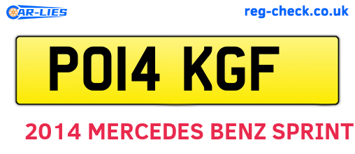 PO14KGF are the vehicle registration plates.