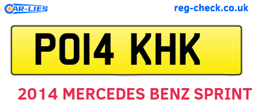 PO14KHK are the vehicle registration plates.