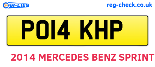 PO14KHP are the vehicle registration plates.