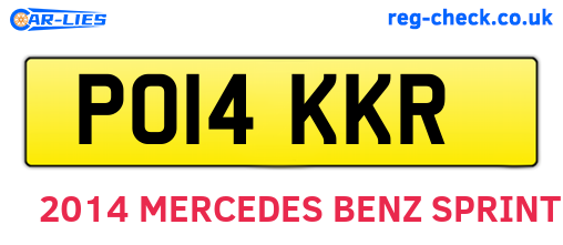 PO14KKR are the vehicle registration plates.