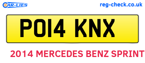 PO14KNX are the vehicle registration plates.