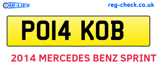 PO14KOB are the vehicle registration plates.