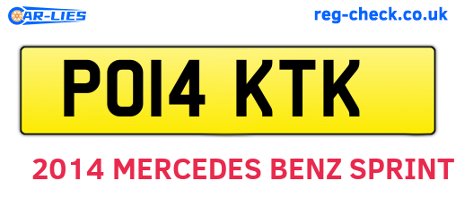PO14KTK are the vehicle registration plates.