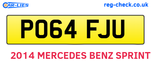 PO64FJU are the vehicle registration plates.