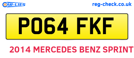PO64FKF are the vehicle registration plates.