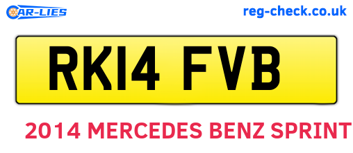 RK14FVB are the vehicle registration plates.