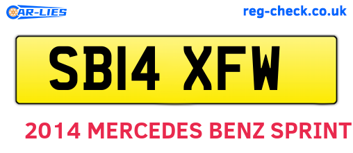 SB14XFW are the vehicle registration plates.