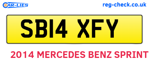 SB14XFY are the vehicle registration plates.