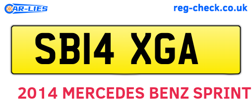 SB14XGA are the vehicle registration plates.