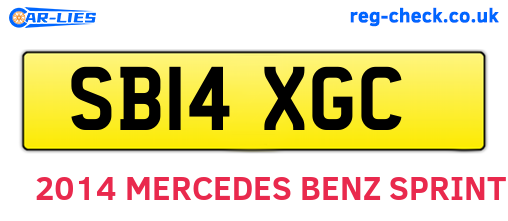 SB14XGC are the vehicle registration plates.