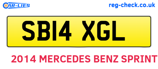 SB14XGL are the vehicle registration plates.