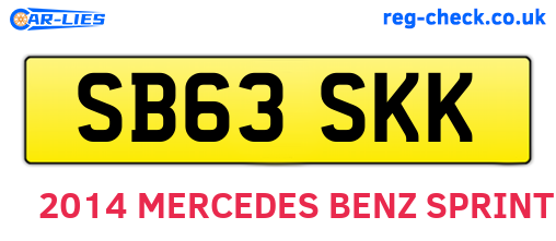 SB63SKK are the vehicle registration plates.