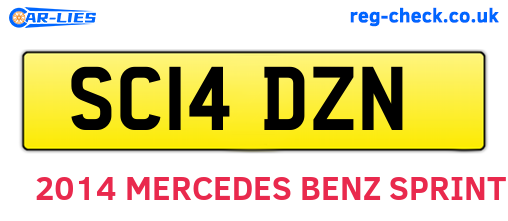 SC14DZN are the vehicle registration plates.