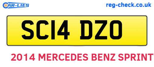 SC14DZO are the vehicle registration plates.