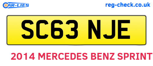 SC63NJE are the vehicle registration plates.