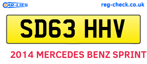 SD63HHV are the vehicle registration plates.