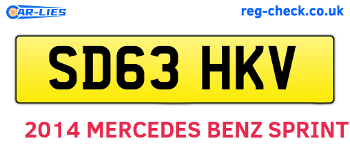 SD63HKV are the vehicle registration plates.