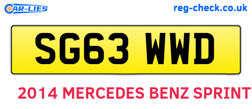 SG63WWD are the vehicle registration plates.