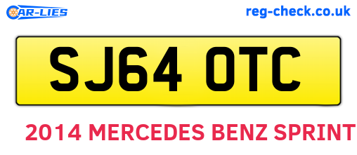 SJ64OTC are the vehicle registration plates.