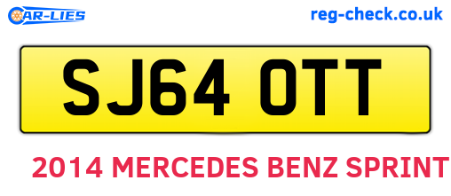 SJ64OTT are the vehicle registration plates.