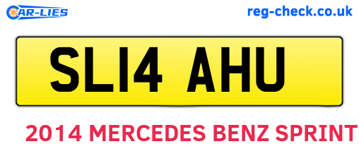 SL14AHU are the vehicle registration plates.