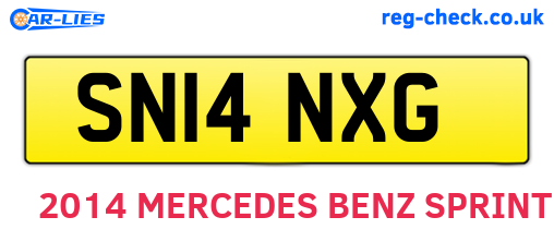 SN14NXG are the vehicle registration plates.