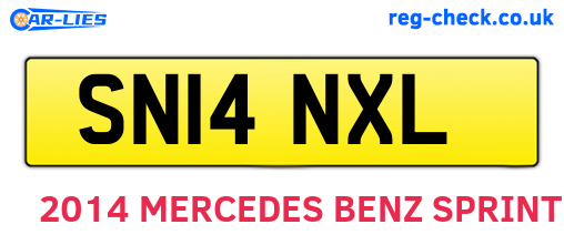 SN14NXL are the vehicle registration plates.