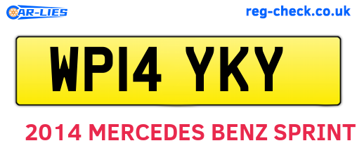 WP14YKY are the vehicle registration plates.