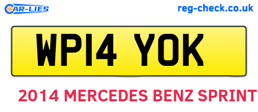 WP14YOK are the vehicle registration plates.