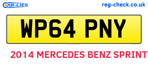 WP64PNY are the vehicle registration plates.