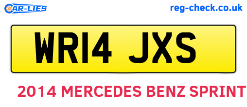 WR14JXS are the vehicle registration plates.