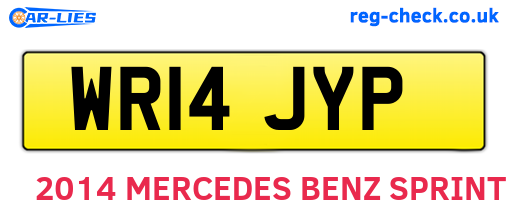 WR14JYP are the vehicle registration plates.