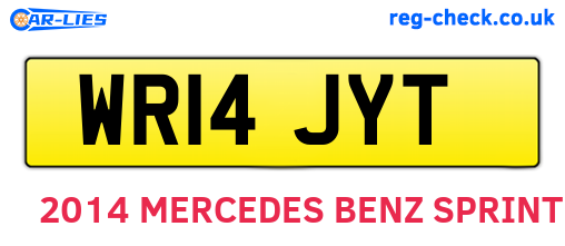 WR14JYT are the vehicle registration plates.