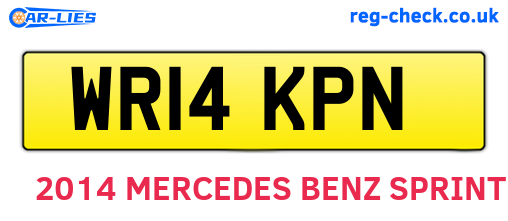 WR14KPN are the vehicle registration plates.