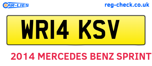 WR14KSV are the vehicle registration plates.