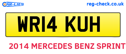 WR14KUH are the vehicle registration plates.