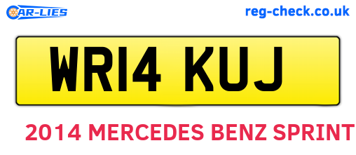 WR14KUJ are the vehicle registration plates.